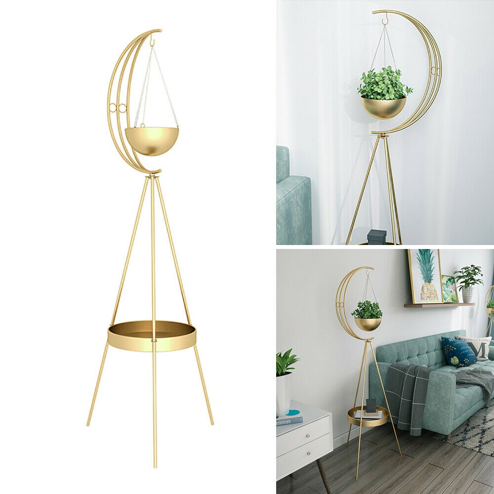 Modern Metal Flower Holder Shelf Multifunctional Window Sill Flower Pot Stand Plant Pot Fixed Storage Rack Indoor and Outdoor Metal Plant Stand Office Living Room Garden Gold Metal Tall Plant Stand