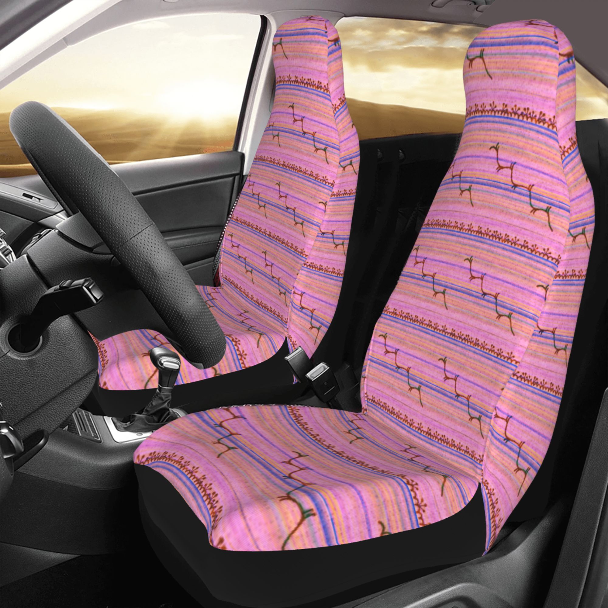 ZICANCN Car Seat Cover Pink Spring Car Front Seat Covers Protectors ， Automotive Seat Covers for Cars Trucks Suv