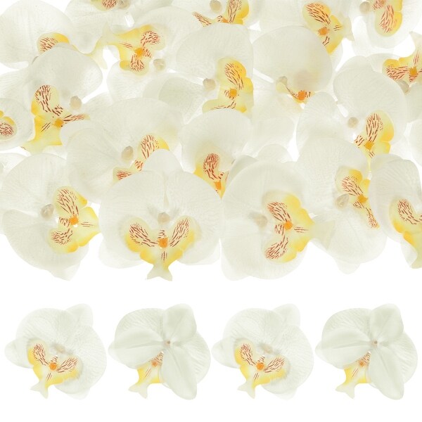 20Pcs Silk Faux Artificial Orchid Flower Heads Petals Decor