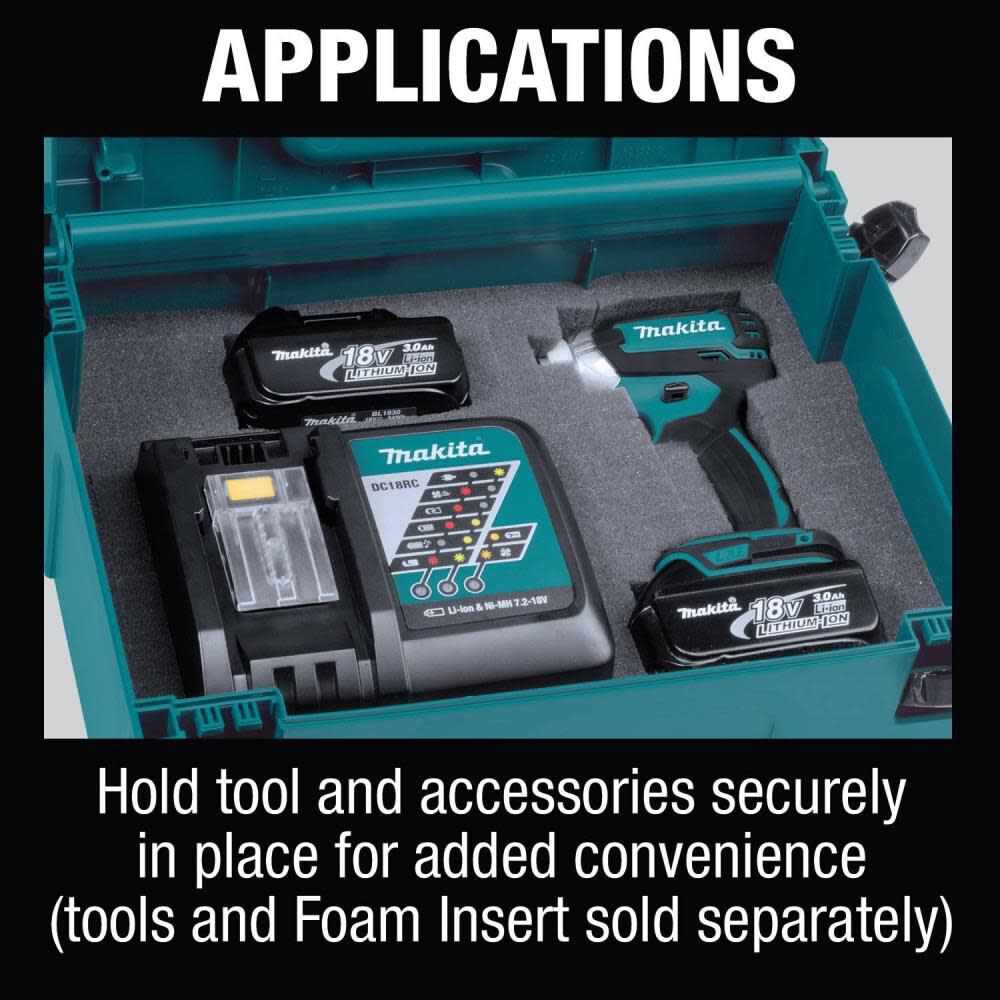 Makita 6-1/2 in. x 15-1/2 in. x 11-5/8 in. Medium Interlocking Case 197211-7 from Makita