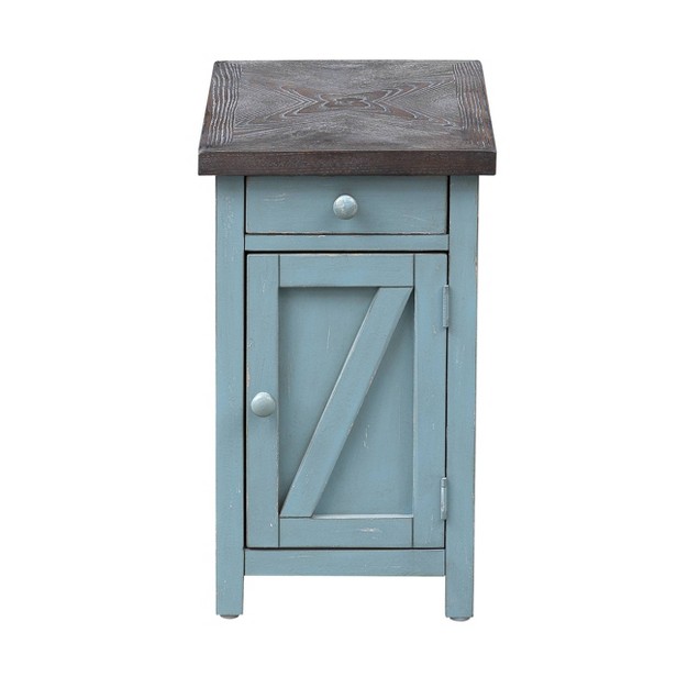 Skye Occasional 1 Drawer And 1 Door Chairside Cabinet Blue Treasure Trove Accents