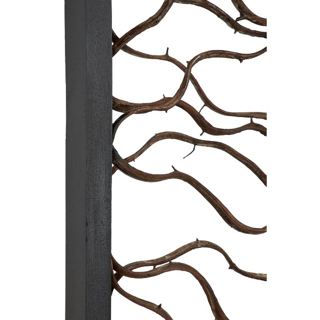 Wood Tree Branch Wall Decor With Black Frame Brown Olivia amp May