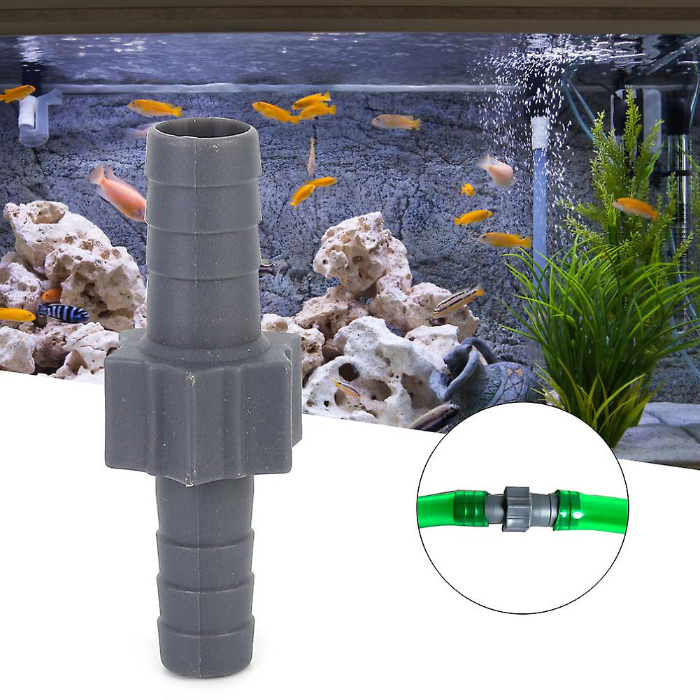 Plastic Aquarium Fish Tank Variable Diameter Adapter Connector Inlet Outlet Water Pipe Accessories12mm To 14mm Gray