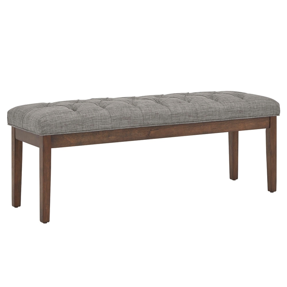 Benchwright Premium Tufted Reclaimed 52 inch Upholstered Bench by iNSPIRE Q Artisan