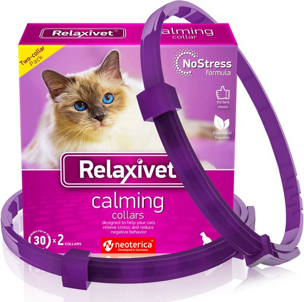 Relaxivet Calming Collar and Anti Anxiety Products Cat Collar， 2 count