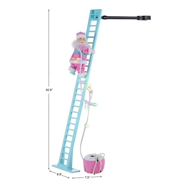 Animated amp Musical Pastel Super Climbing White Santa