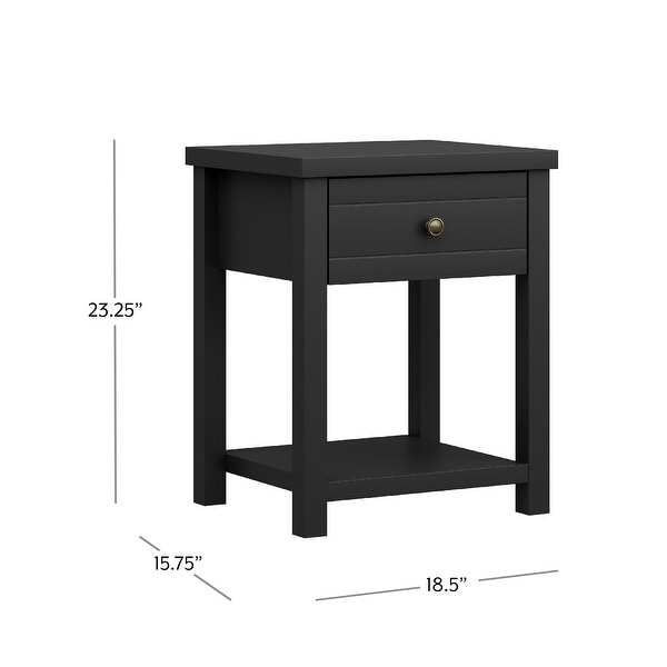 Living Essentials by Hillsdale Harmony 1-Drawer Wood Accent Table - 23.25H x 18.5W x 15.75D