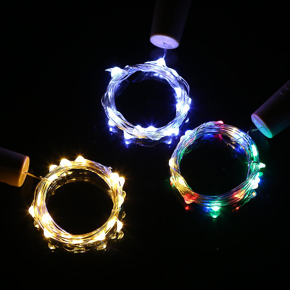 4.5v 0.9w 1.5meters 15 Led Copper Wire Fairy String Light 6 Pack Multi-color Twistable Bendable Foldable Bottle Stopper Atmosphere Lamp Ip65 Water Res