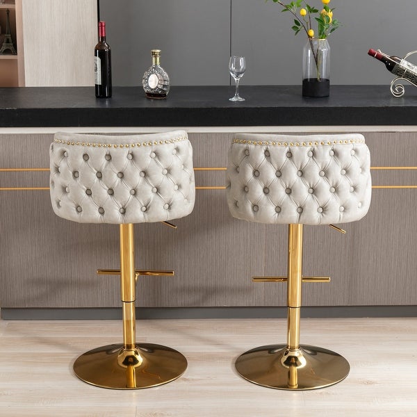 Swivel Barstools Adjusatble Height for Home Pub 2pcs