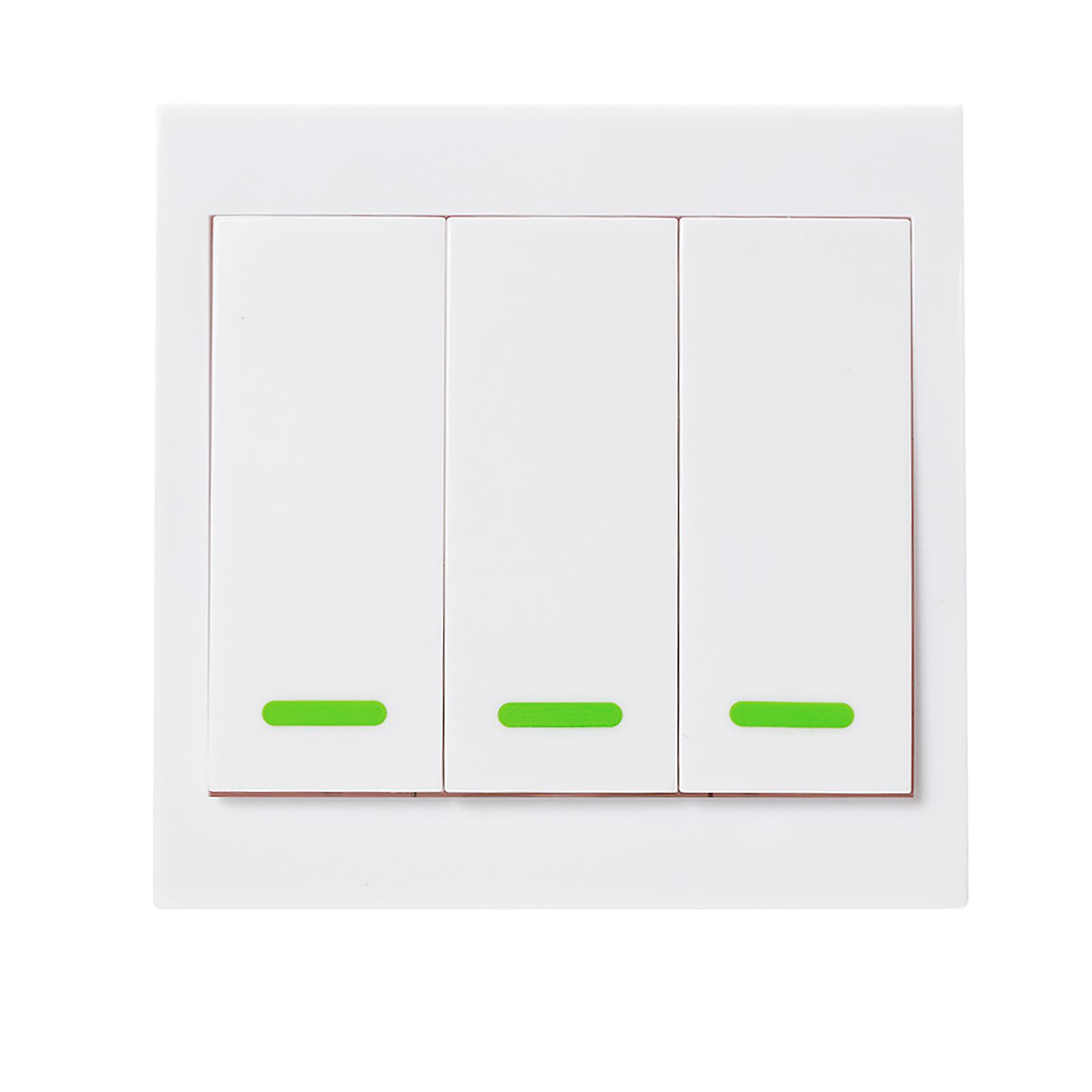 White 3ch Ewelink Push Button Wall Light Switch Remote Controller 3 Gang 86 Type On/off Switch Panel 433mhz Wireless Rf Remote Control Transmitter Wit