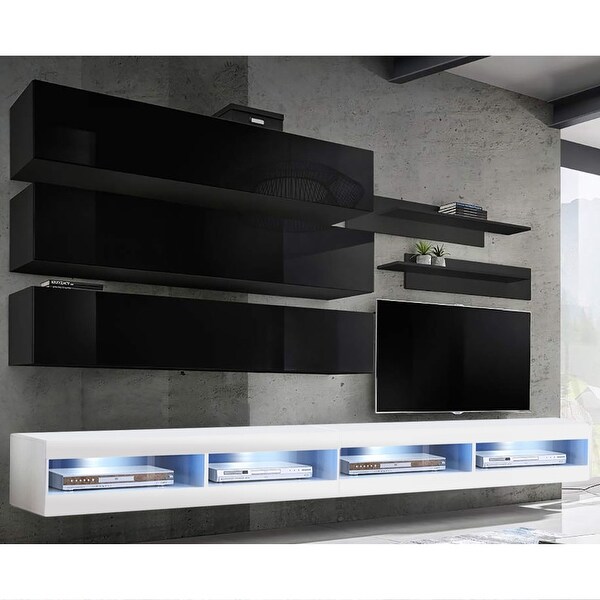 Fly J1 34TV Wall Mounted Floating Modern Entertainment Center