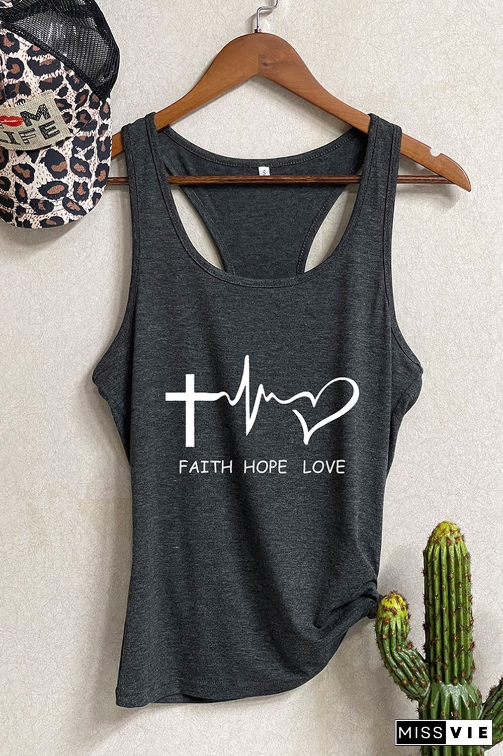 Faith & Hope & Love Sleeveless Tank Top Wholesale