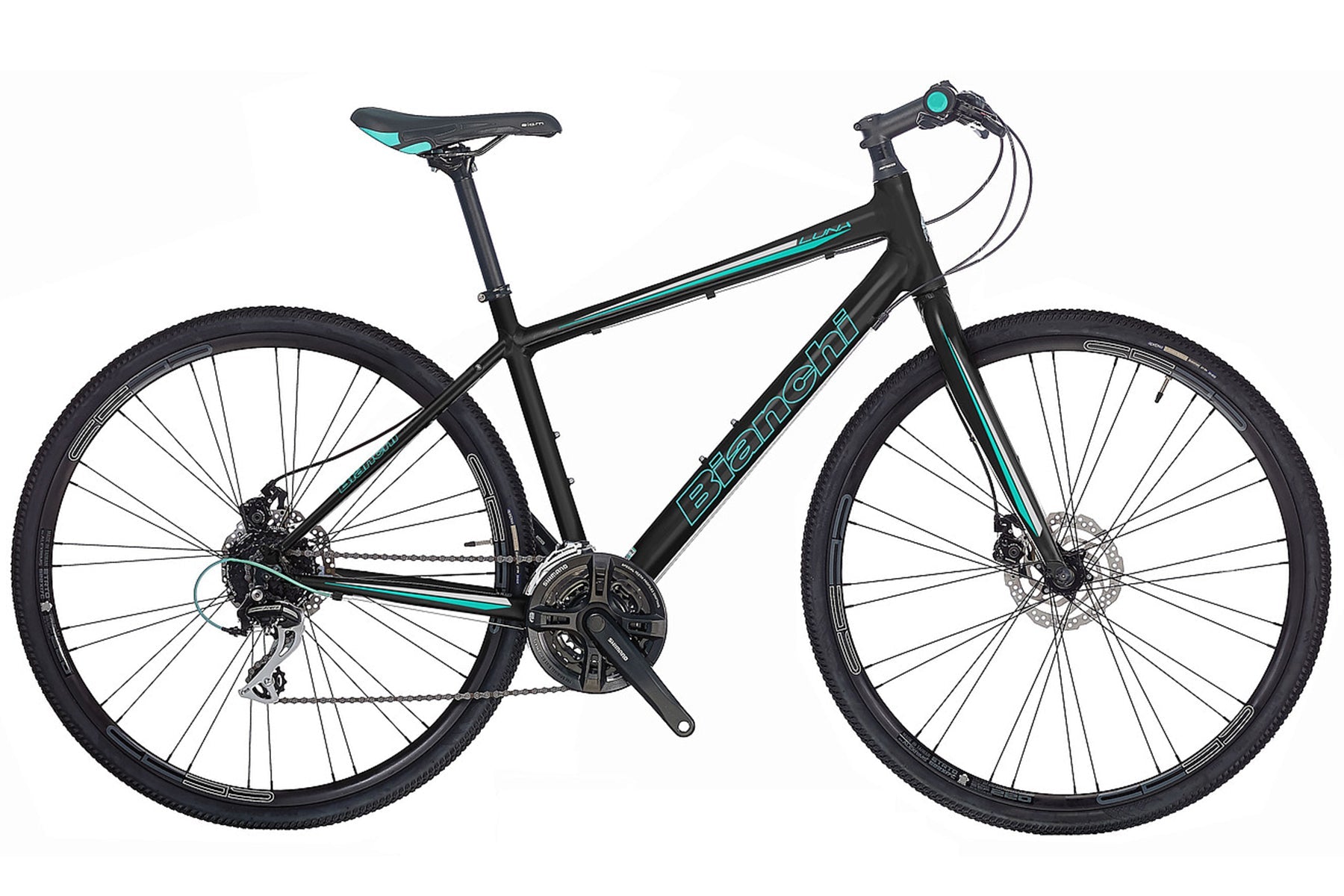 Bianchi Luna 1 700c - Black-Celeste