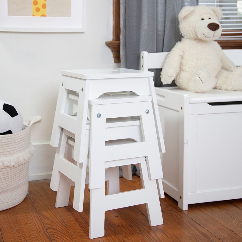 Melissa and Doug Set of 2 Portable Wooden Stools