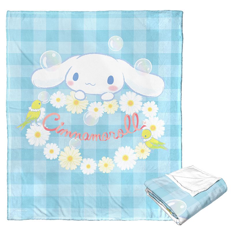 Sanrio Cinnamoroll Daisy Blues Silky Touch Throw Blanket