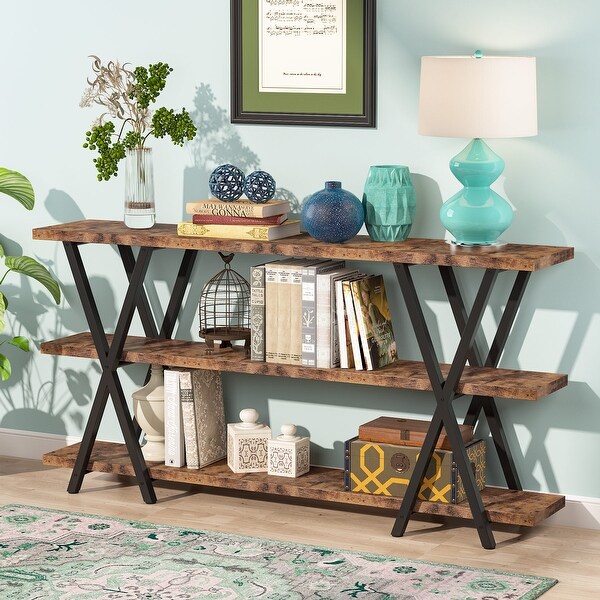 Sofa Console Table， Narrow Extra Long Console Table for Entryway