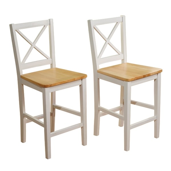 Virginia Cross back 30-inch Stool (Set of 2)