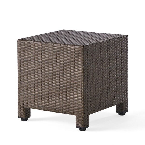 Clean Cube Shape Wicker Coffee Table