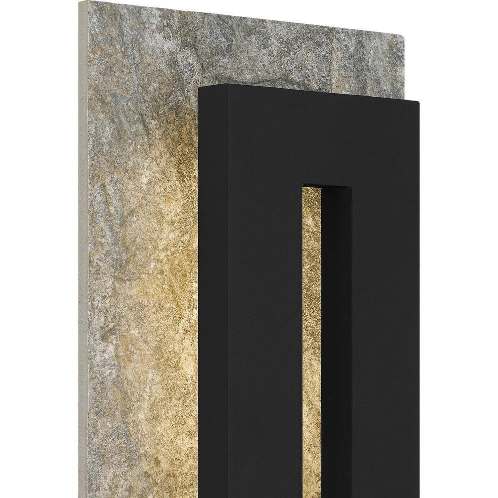 Quoizel Tate 8 in. Earth Black LED Outdoor Wall Lantern Sconce TTE8308EK