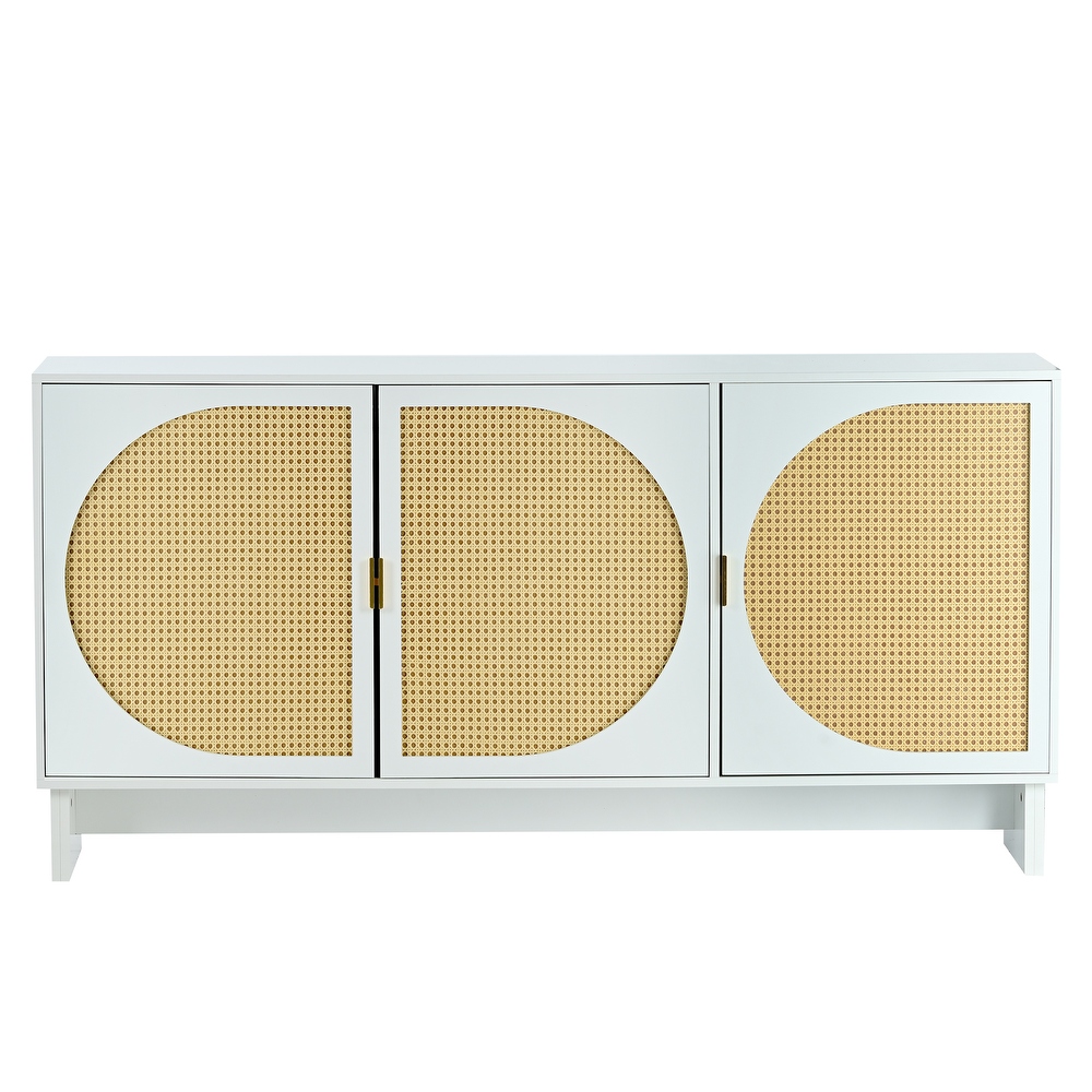 Storage Cabinet Accent Cabinet Buffet Cabinet with Rattan Door