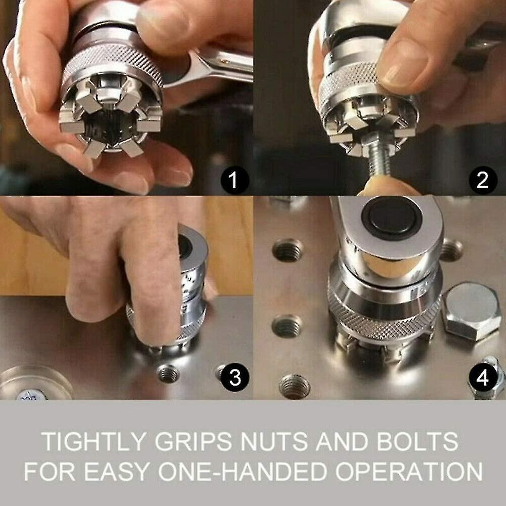 Universal Adjustable Socket Wrench Adaptive Multi-function Drive Wrench Socket Adaptive All-fitting Multi Drill Attachment Universal Wrench Sleeve Pow