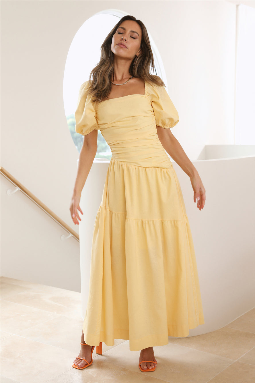 Little Bo Peep Midi Dress Yellow