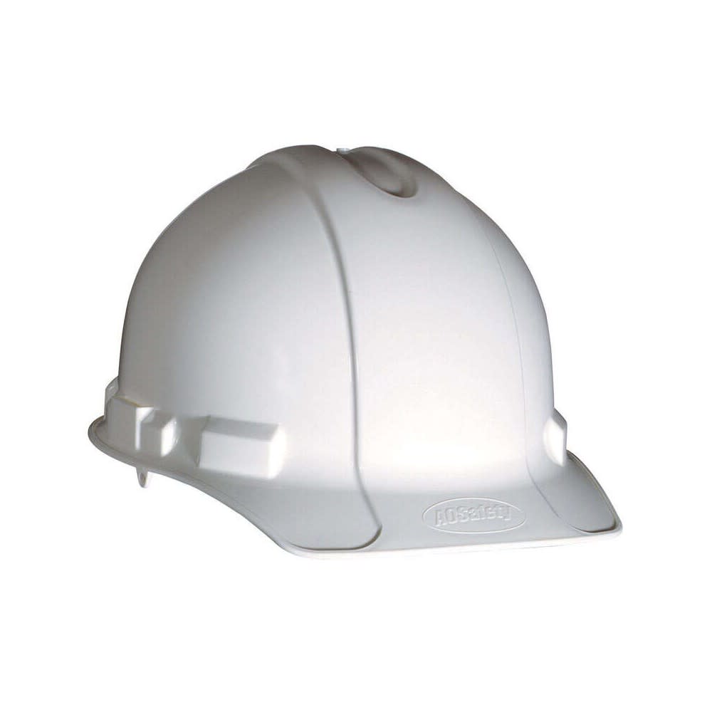 3M White Ratchet Adjustment Non Vented Hard Hat ;