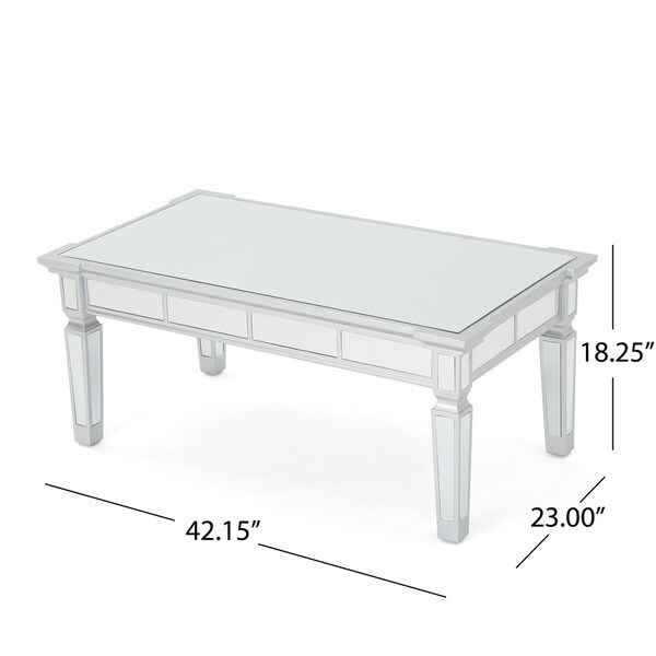 Solanna Rectangle Mirror Coffee Table by Christopher Knight Home