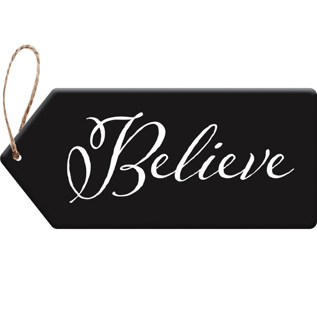 Evergreen Believe Door Tag