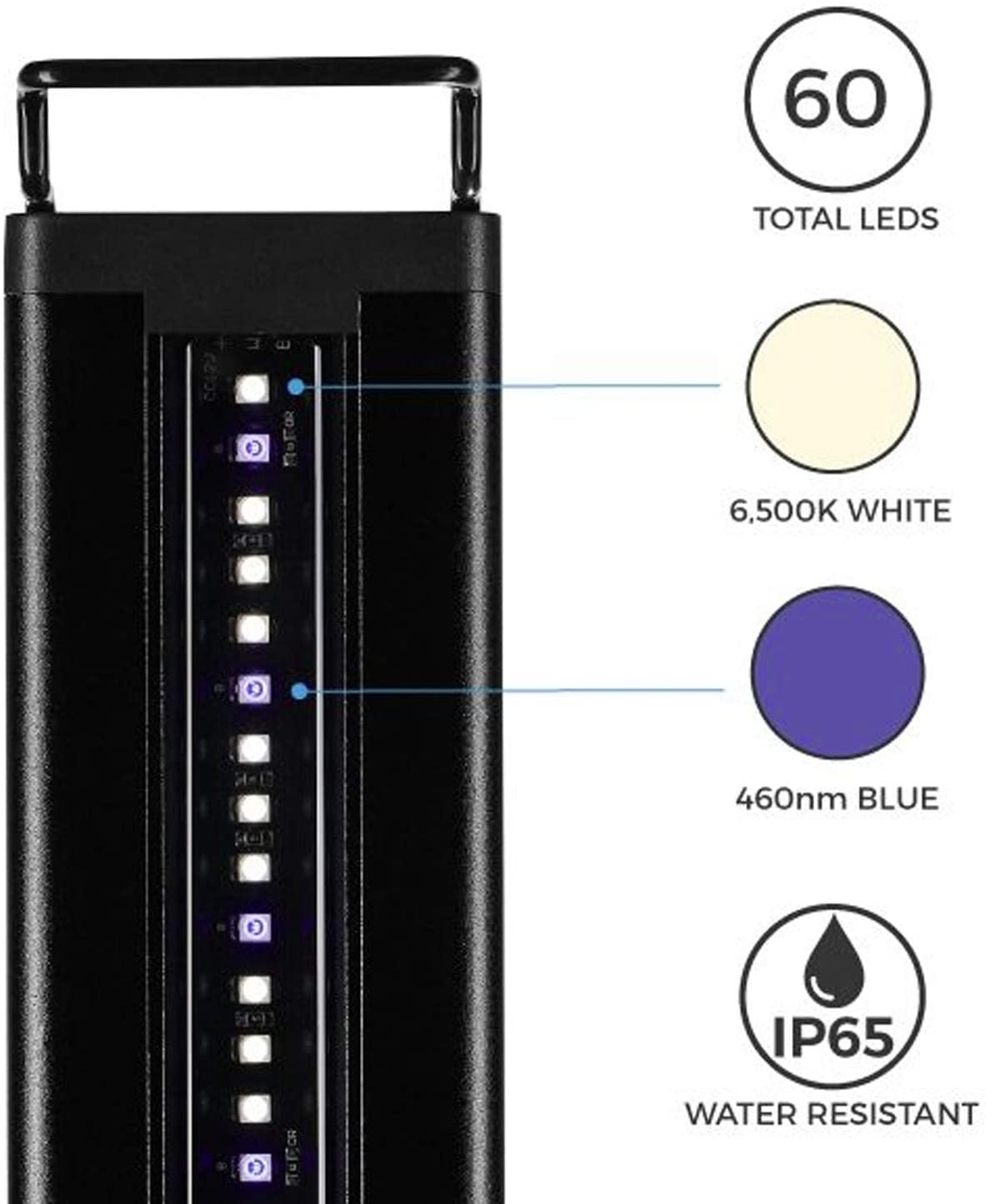 Current USA Satellite Freshwater Aquarium LED Light， 48 to 60-Inch