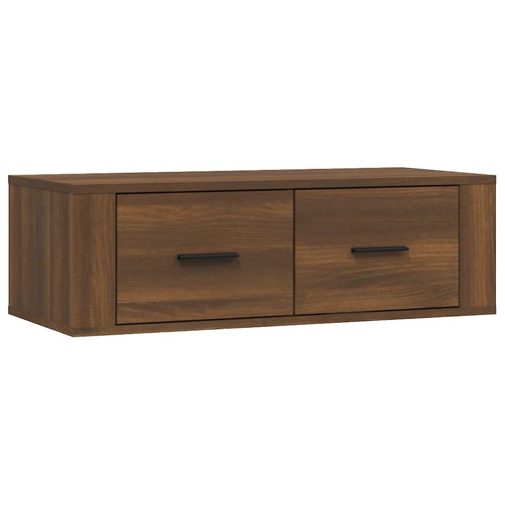 Hanging Tv Cabinet Brown Oak 80x36x25 Cm Engineered Wood