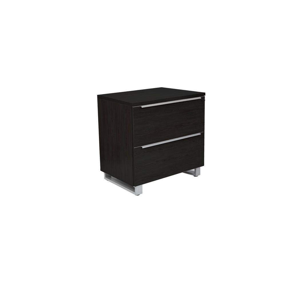 Nyhus Cali 32 in. W x 20 in. D x 29 in. H Espresso Melamine 2-Drawer Lateral File Cabinet HD-44024000120