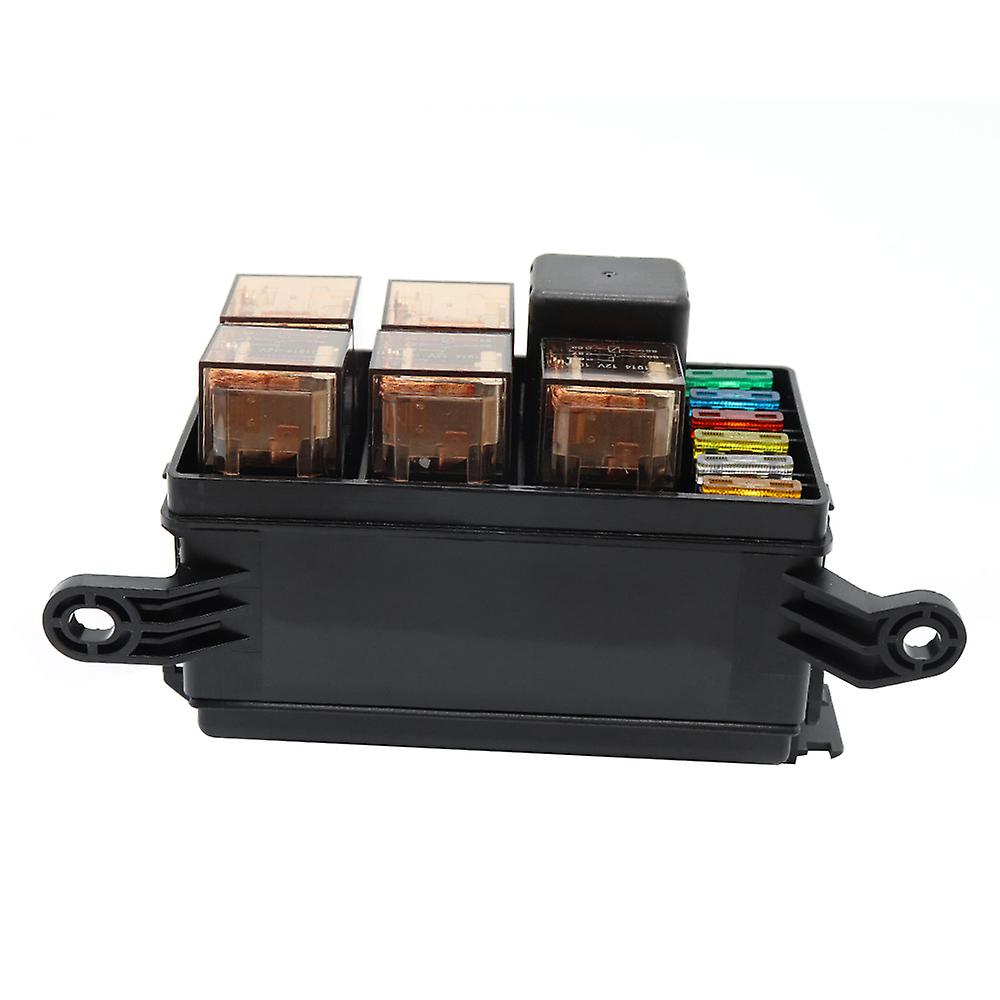 12-slot Relay Box， Set Of Terminals(show In Picture)，6 Pcs Relays，6 Pcs Standard Fuses