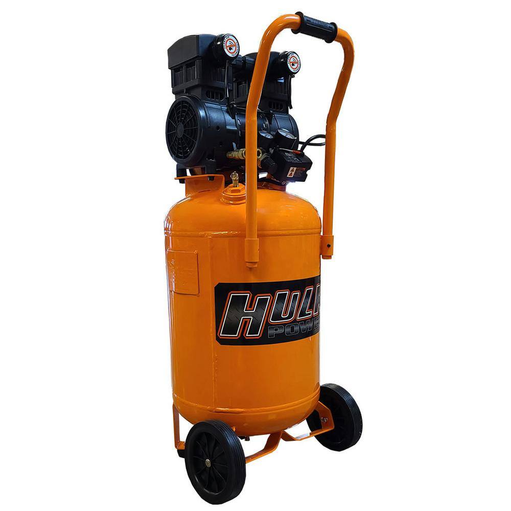 HULK POWER 10 Gal. 2 HP Portable Electric-Powered Vertical Silent Air Compressor HP02P010SS