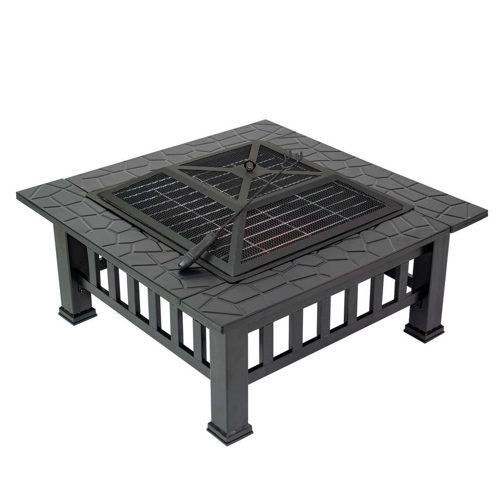 Durango 32 in. x 16.9 in. Square Steel Charcoal Fire Pit 141009