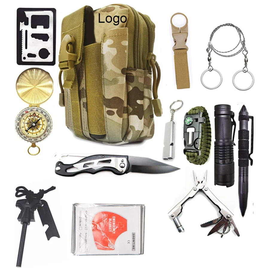 Outdoor Survival Kit Tactical Camping Emergency Disaster Survival Bag Multifunctional field first aid bag