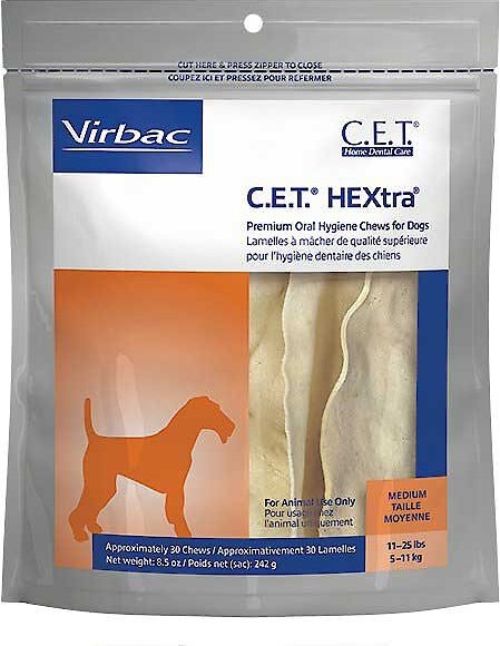 Virbac C.E.T. HEXtra Dental Chews for Medium Dogs