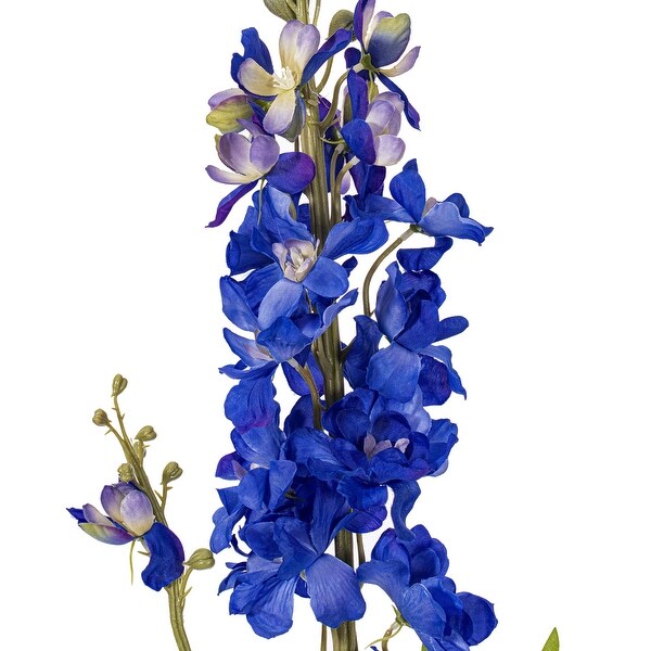 Vickerman 33 Artificial Cobalt Larkspur Spray. 3 Stems In A Bag.