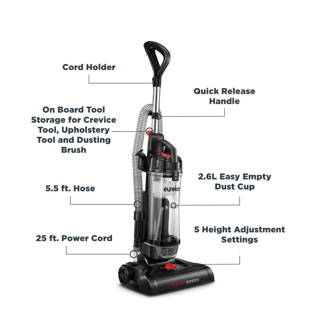 Eureka PowerSpeed Multi-Surface Upright Bagless Vacuum Cleaner NEU180