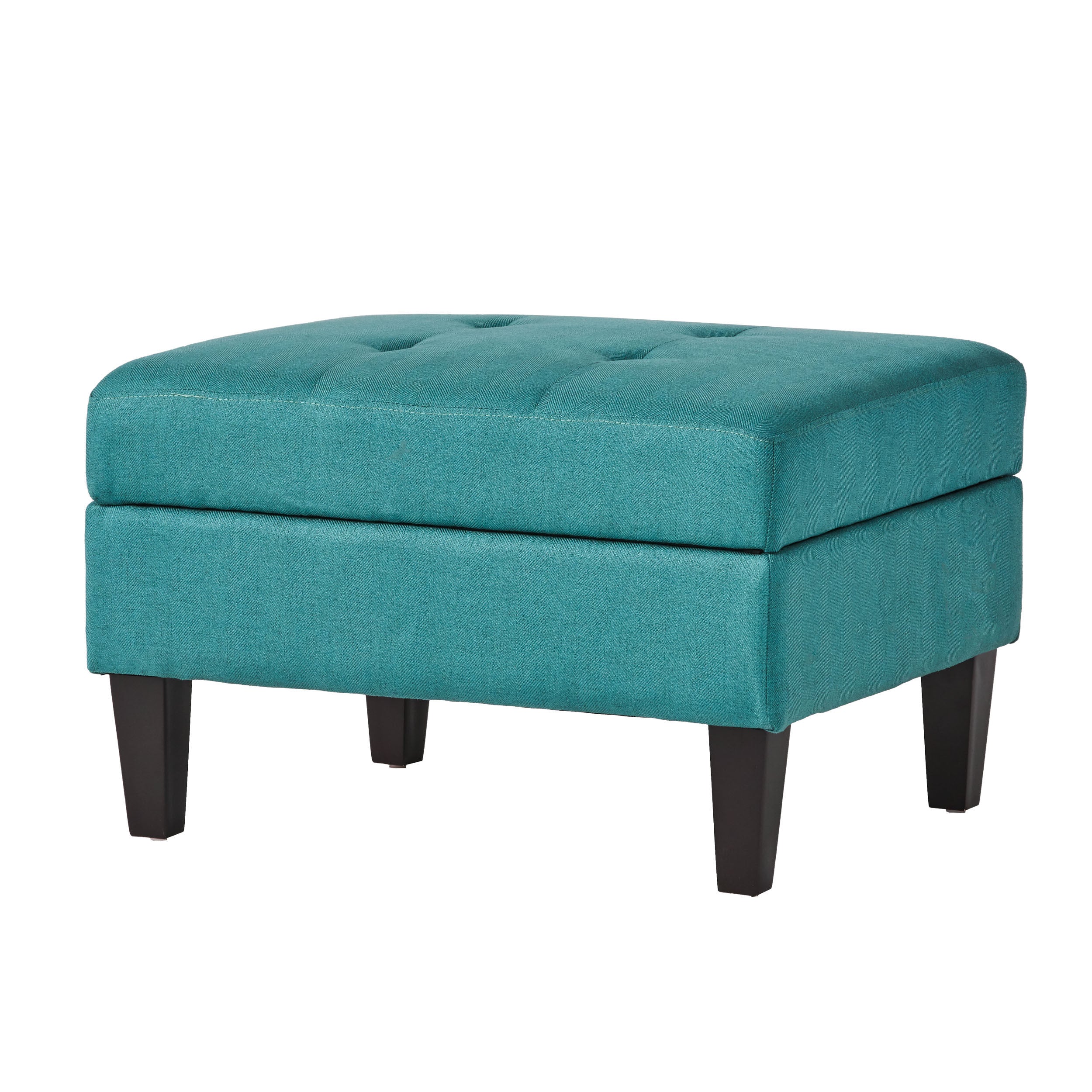 Zahra Contemporary Tufted Fabric Storage Ottoman