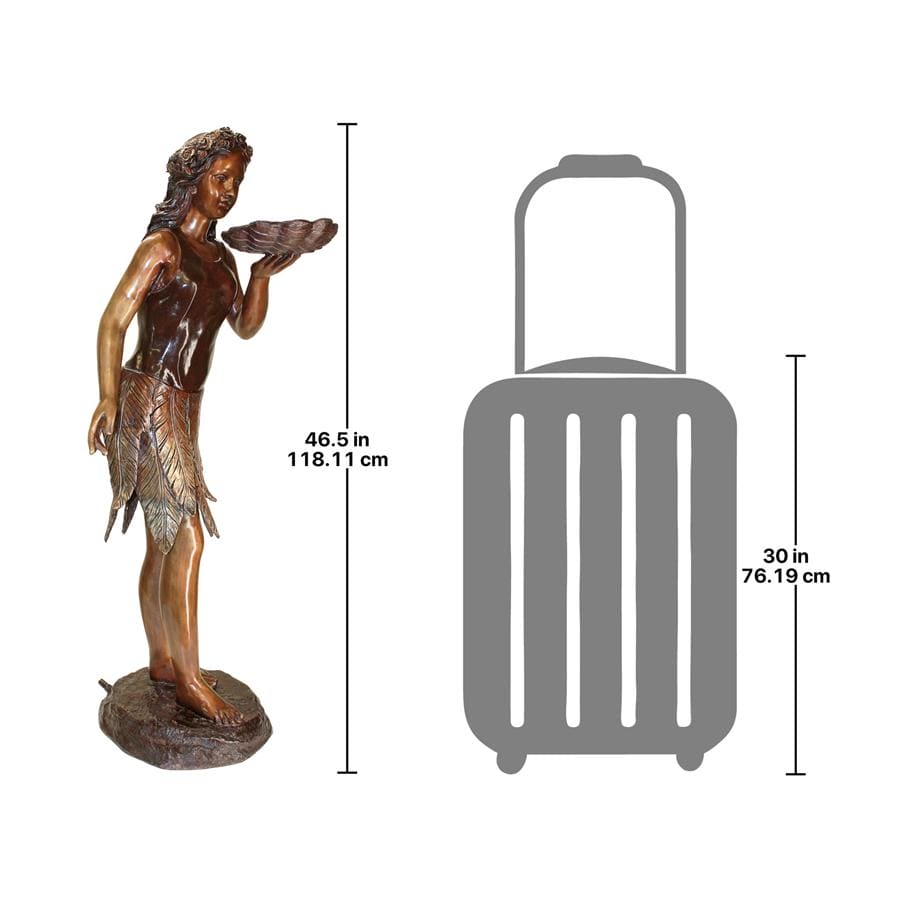 Leaf Maiden Cast Bronze Garden Statue by Design Toscano