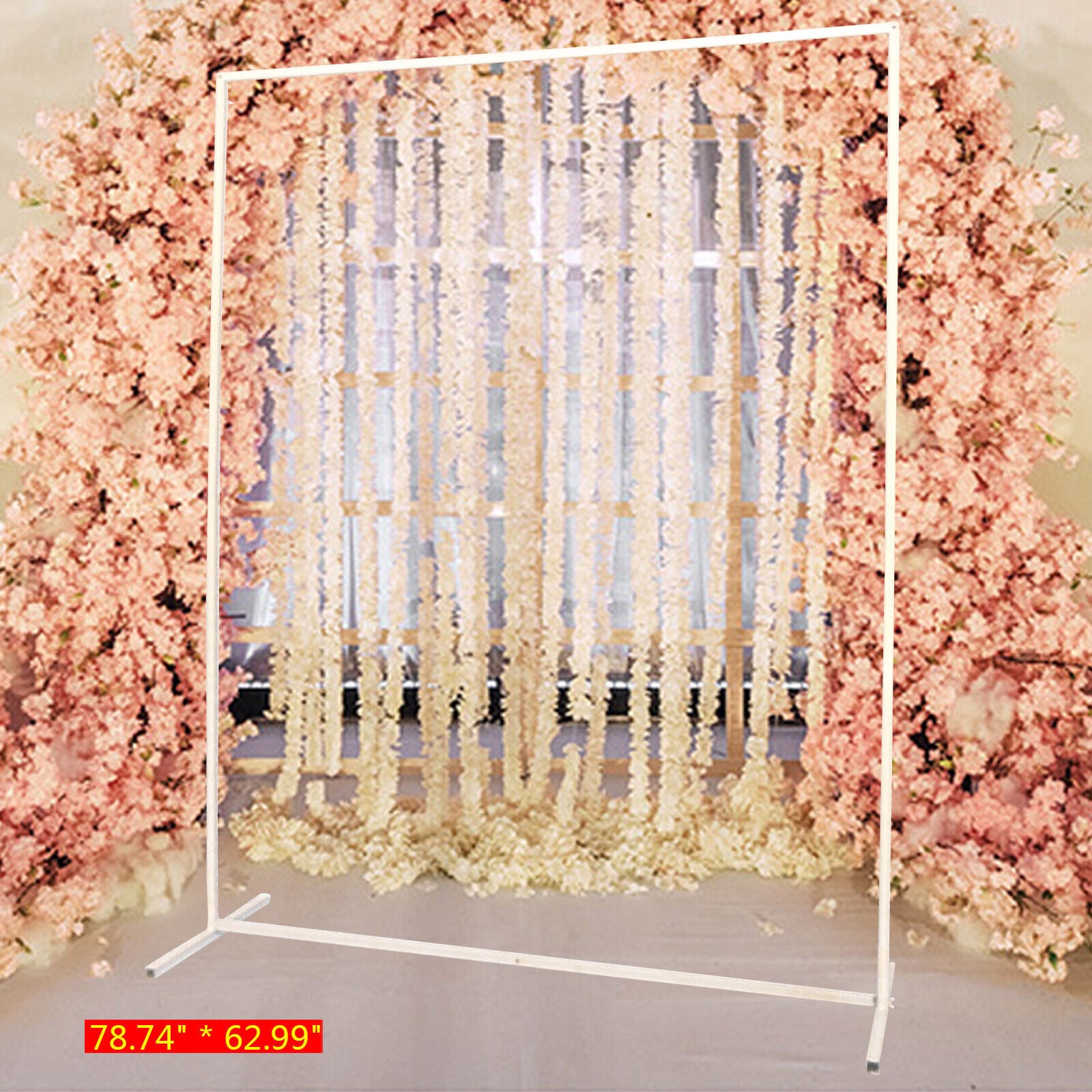 78.74" Wedding Arch Backdrop Stand Iron Frame Rack