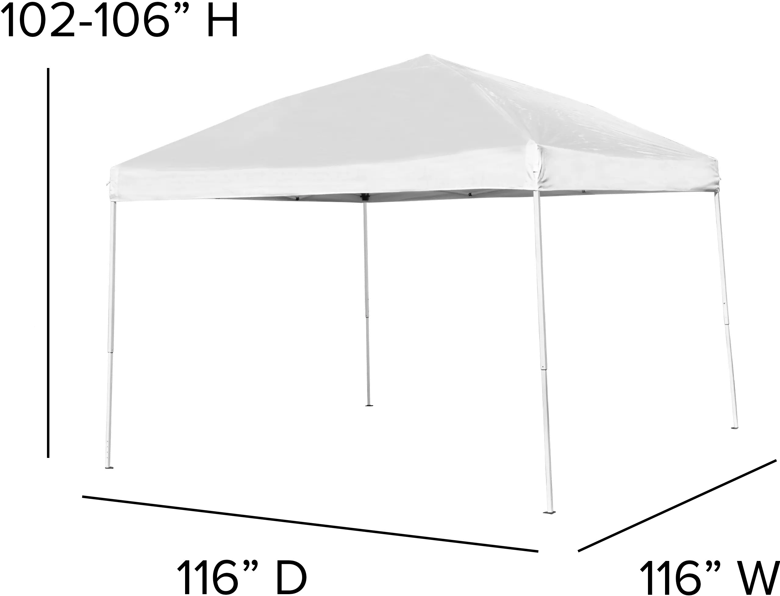 10' x 10' White Canopy Tent