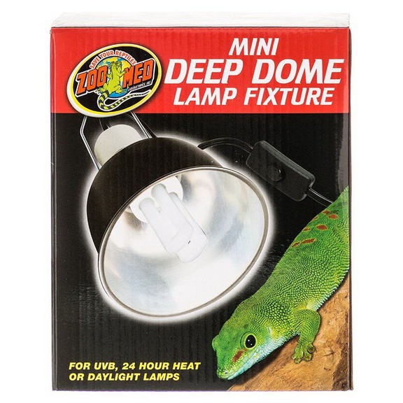 Zoo Med Mini Deep Dome Lamp Fixture   Black  Up to...