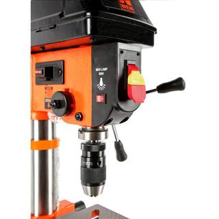 WEN 3.2 Amp 10 in. 5-Speed Cast Iron Benchtop Drill Press with Laser and 12 in. Keyless Chuck 4211