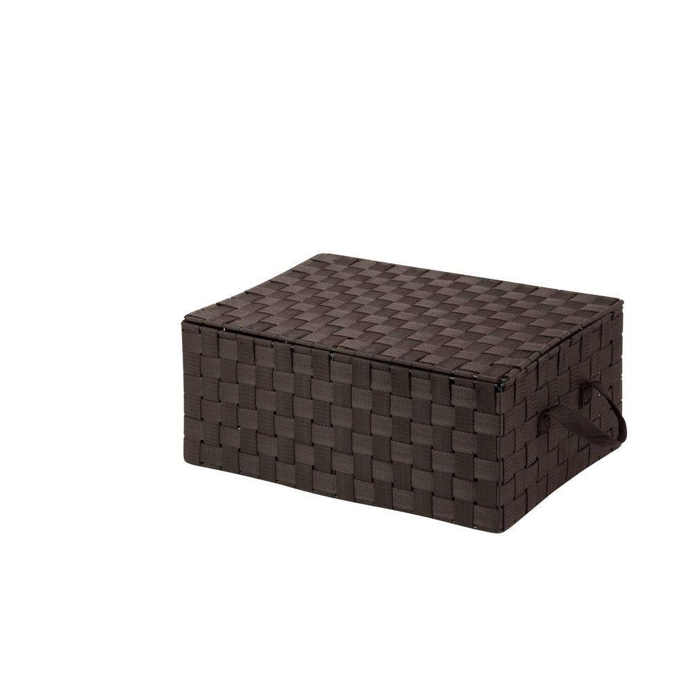 Honey-Can-Do 7 in. H x 17 in. W x 12 in. D Brown Fabric Cube Storage Bin OFC-03704