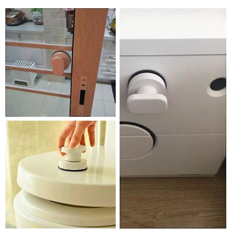 Glass Refrigerator Drawer Free Punching Strong Suction Cup Small Handle 4 Pieces