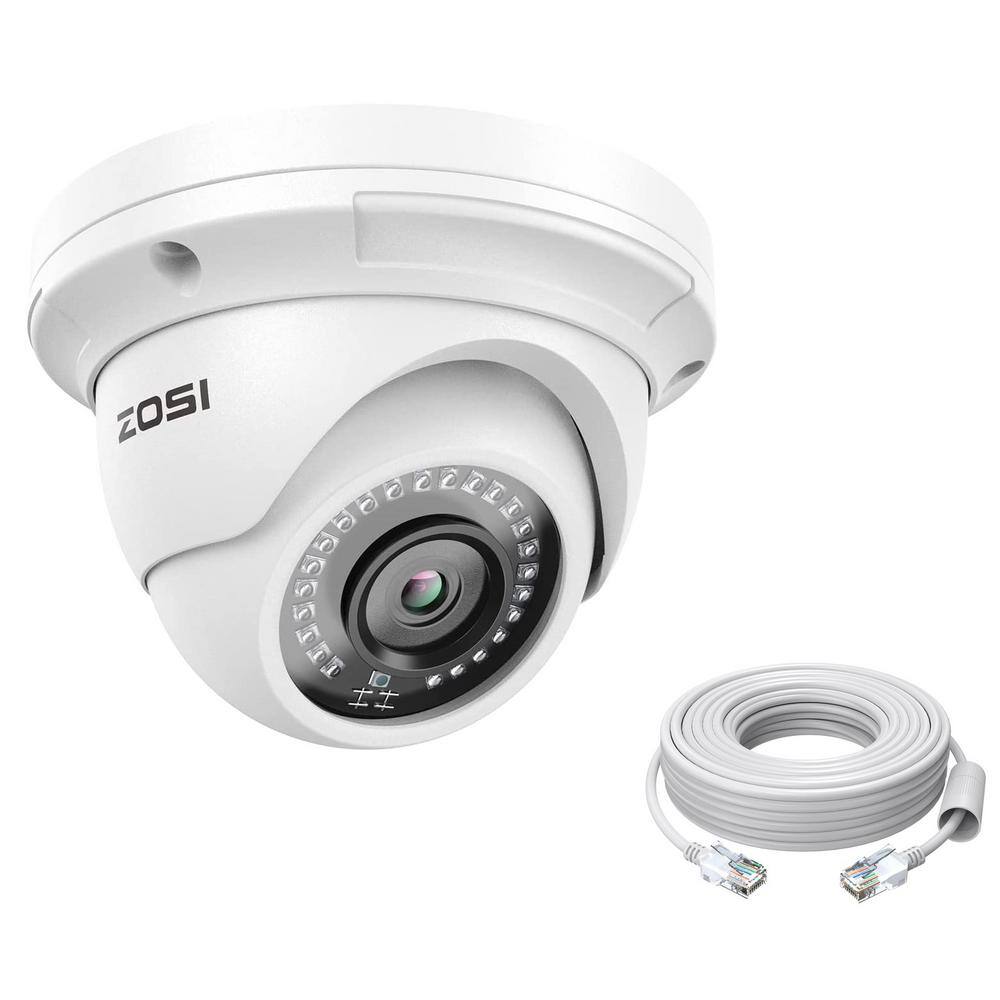 ZOSI ZM4295P 5MP PoE Wired Add-On IP Home Security Camera Motion Detection Only Work with Same Brand NVR IPC-4295P-W-C