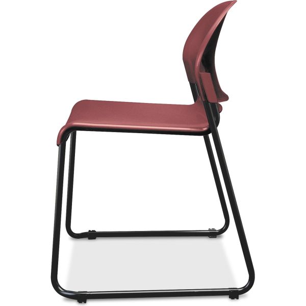 HON GuestStacker High Density Chairs， Supports 300 lb， 17.5