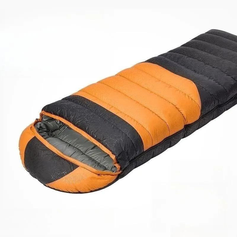 Double layer sleeping bag waterproof cold weather mummy sleeping bag for adults